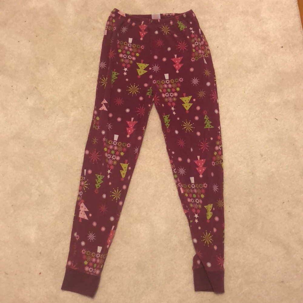 Girls purple christmas pajama pants